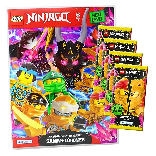 Lego Ninjago Karten Trading Cards Serie 8 Next Level - Crystalized (2023) - 1 Mappe + 4 Booster Sammelkarten von Generisch