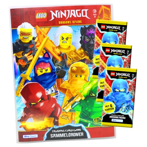 Lego Ninjago Karten Trading Cards Serie 9 - Dragons Rising (2024) - 1 Mappe + 3 Booster Sammelkarten von Generisch