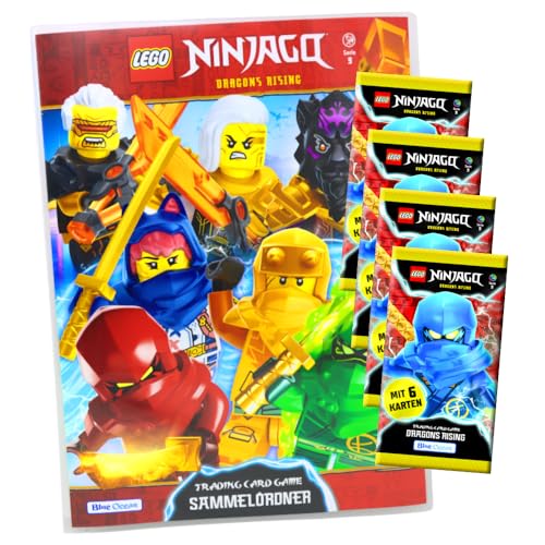 Lego Ninjago Karten Trading Cards Serie 9 - Dragons Rising (2024) - 1 Mappe + 4 Booster Sammelkarten von Generisch