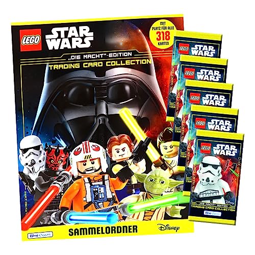 Lego Star Wars Karten Trading Cards Serie 4 - Die Macht Sammelkarten (2023) - 1 Sammelmappe + 5 Booster von Generisch