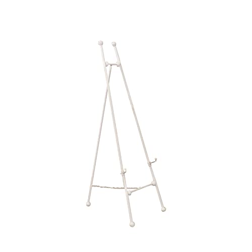 Leichter, verstellbarer Metall-Staffeleiständer, 120/150 cm, ideal für Gemälde, Hochzeitsschilder, Poster und Fotos, tragbares, faltbares Design, weiße Farbe für einfache Präsentation von Generisch