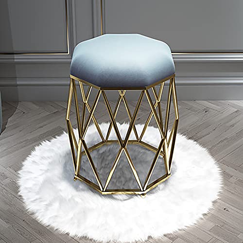 Leichter Luxus-Make-up-Hocker aus Samt mit Metallbeinen – stilvolles Schlafzimmer & Beauty-Shop-Möbel, elegantes Design für glamouröses Make-up-Erlebnis Leichter Luxus-Make-up-Hocker aus Samt mit Metallbeinen – stilvolles Schlafzimmer & Beauty-Shop-Möbel, elegantes Design für glamouröses Make-up-Erlebnis von Generisch
