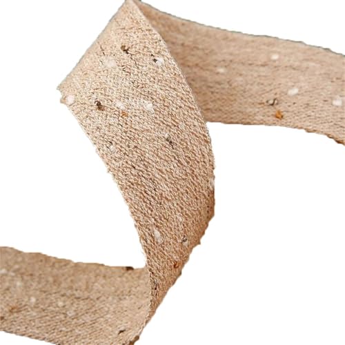 Leinenband, handgefertigt, DIY-Haarschleife, Zubehör, Nähband, 15 mm, 25 mm, 38 mm, Hellgelb, 9,1 m von Generisch