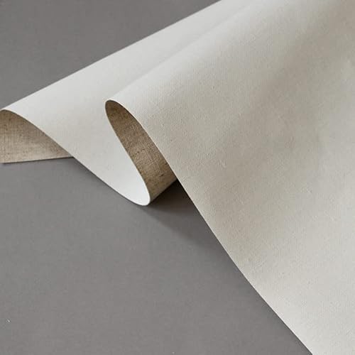 Leinwandrolle, 2,6 m, professionelle Blanko-Leinwand für Malschicht, Acryl, Ölgemälde, Leinwand, Leinenmischung, grundiert, feine Körnung, Kunstzubehör (2,6 m x 1 m) von Generisch