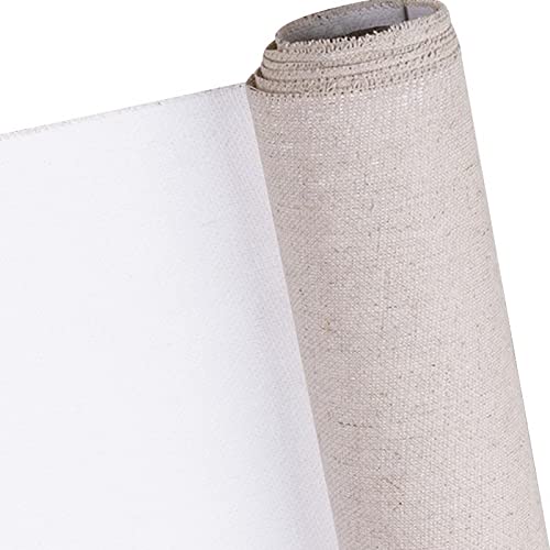 Leinwandrolle, professionelle Blanko-Leinwand für Malschicht, Acryl, Ölgemälde, Leinwand, Leinenmischung, grundiert, Kunstbedarf für Künstler, 5 m, eine Rolle (5 m lang, 88 cm) von Generisch