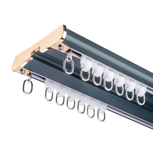 Leise, robuste Vorhangschiene, Aluminiumlegierung, Deckenschiene, einfach zu installieren, 1 m - 6 m Längenoptionen, ideal für Zuhause oder Büro Leise, robuste Vorhangschiene, Aluminiumlegierung, Deckenschiene, einfach zu installieren, 1 m - 6 m Längenoptionen, ideal für Zuhause oder Büro von Generisch