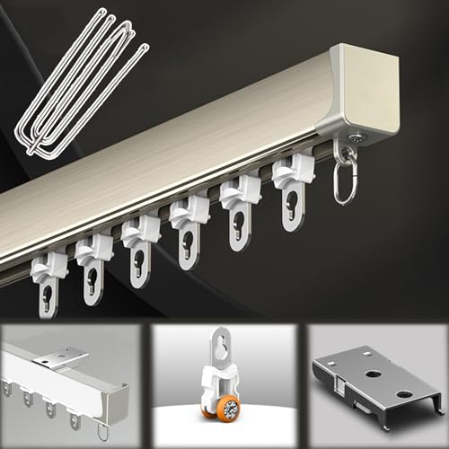 Leise Vorhangschiene mit Deckenhalterung, Metall-Raumteiler, perfekt für Zuhause/Wohnheim, einfache Installation, Farbe B, reibungsloser Betrieb, Design, ideal für vielseitige Räume Leise Vorhangschiene mit Deckenhalterung, Metall-Raumteiler, perfekt für Zuhause/Wohnheim, einfache Installation, Farbe B, reibungsloser Betrieb, Design, ideal für vielseitige Räume von Generisch