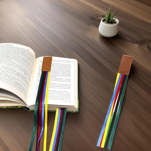 Lesezeichen für Buchliebhaber und Studenten, 5 farbige Bänder, Bibel-Lesezeichenbänder, 10 Stück, Lederband Lesezeichen für Buchliebhaber und Studenten, 5 farbige Bänder, Bibel-Lesezeichenbänder, 10 Stück, Lederband von Generisch
