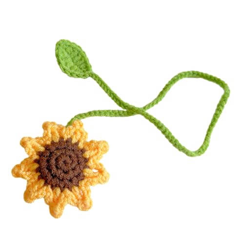 Lesezeichen mit Blumensprossen – Handgefertigte florale Lesezeichen für Buchliebhaber, niedliche Häkel-Lesezeichen | Kreatives Häkelblumen-Lesezeichen, Geschenkidee für Leser, einzigartiges von Generisch