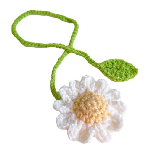Lesezeichen mit gehäkelten Blumensprossen, florales Häkel-Lesezeichen zum Lesen, handgefertigtes Geschenk für Bücherwürmer, niedliches Häkelblumen-Lesezeichen, einzigartiges Lesezeichen, ideales von Generisch