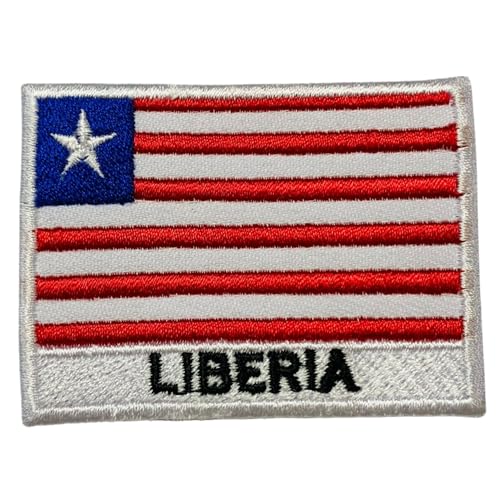 Liberia bestickte Flagge mit Namen Patch Aufbügeln/Aufnähen Abzeichen Nationalsymbol Militär Patch für Kleidung Rucksäcke Kappen Liberia bestickte Flagge mit Namen Patch Aufbügeln/Aufnähen Abzeichen Nationalsymbol Militär Patch für Kleidung Rucksäcke Kappen von Generisch