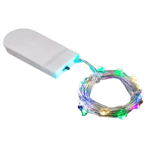 Lichterkette - 1m Dekorative Kupferdraht Lichterkette mit Sterneneffekt, Batteriebetriebene Twinkle Lights | Innenbeleuchtung Dekoration für Weihnachtsbaum, Geburtstag, Neujahr, Hochzeit, Festival von Generisch