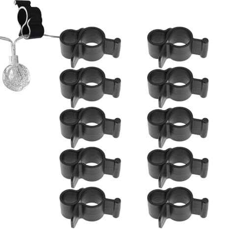 Lichthaken für Innen-Lichterketten, Lichterketten-Clips,10 Stück Lichterketten-Clips, Lichterketten-Haken - Wohnmobil-Markisenhaken, Lichterketten-Clips mit Haken für Lampen, Drähte, Weihnachten Lichthaken für Innen-Lichterketten, Lichterketten-Clips,10 Stück Lichterketten-Clips, Lichterketten-Haken - Wohnmobil-Markisenhaken, Lichterketten-Clips mit Haken für Lampen, Drähte, Weihnachten von Generisch