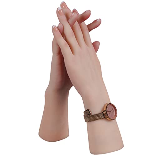 Lifesize weibliche Mannequin-Hände für Schmuck-Display, Silikon-Handkunst-Skizze mit Nägeln (ein Paar) von Generisch