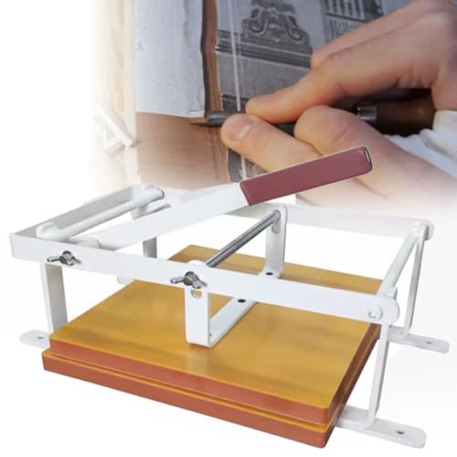 Lino Blockdruckmaschine – höhenverstellbarer Handhebel, 30,5 x 30,5 cm Druckplatte für Druckherstellung und Holzschnitt-Tinte von Generisch
