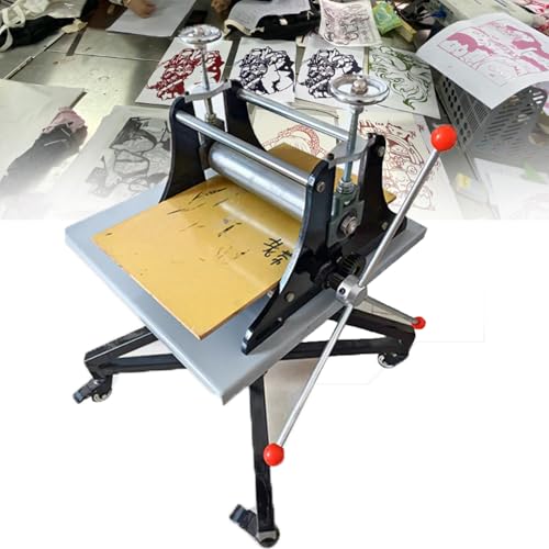 Linoldruckmaschine für Künstler, kompaktes Handhebel-Design für einfachen Linoleum- und Buchdruckdruck, ideal für Holzschnitt- und Linolschnitte Linoldruckmaschine für Künstler, kompaktes Handhebel-Design für einfachen Linoleum- und Buchdruckdruck, ideal für Holzschnitt- und Linolschnitte von Generisch