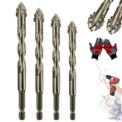 Literaryi New Four-Flute Sawtooth Eccentric Drill Bit Set, High-Strength Eccentric Twist Drill Bit, Multi-Functional Super-Hard Bevel Head Eccentric DrillBit (4Pcs(6/8/10/12)) von Generisch