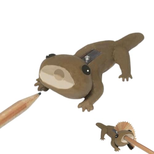 Little Lizard Bleistiftspitzer, grüne kleine Eidechse, Mini-Bleistiftspitzer, tragbarer Schüler, kreatives Schreibwaren, lustiges Schreibtisch-Accessoire, Geschenk, geeignet für Schulen, Büros (1 von Generisch