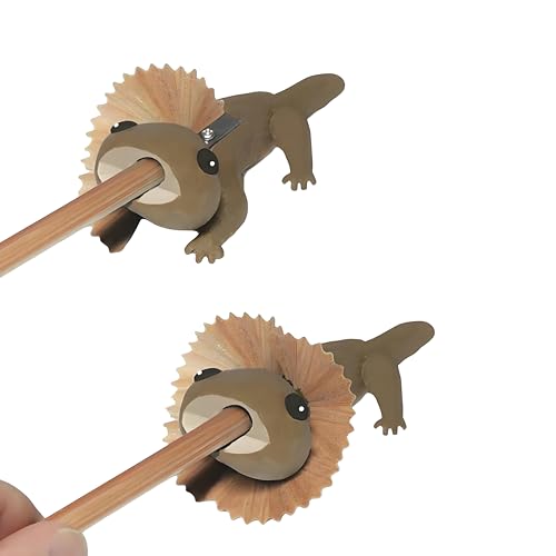 Little Lizard Bleistiftspitzer, niedlicher Bleistiftspitzer, Schul- und Bürobedarf, Kawaii-Schreibwaren, schönes Design (2 Stück) von Generisch