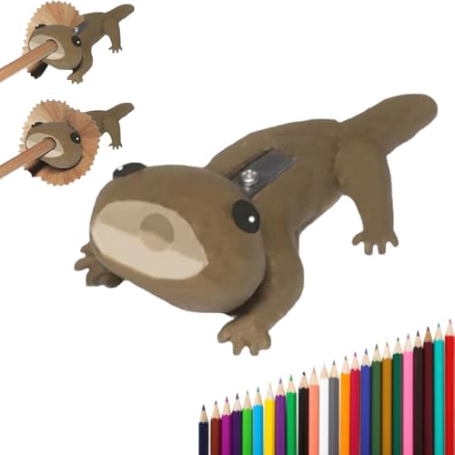 Little Lizard Bleistiftspitzer, niedlicher Cartoon-Rüschenhals, Eidechsenformen, Bleistiftspitzer, lustig, manuell, tragbar, Holzbearbeitungsspitzer für Kinder, Erwachsene, Schule, Büro Little Lizard Bleistiftspitzer, niedlicher Cartoon-Rüschenhals, Eidechsenformen, Bleistiftspitzer, lustig, manuell, tragbar, Holzbearbeitungsspitzer für Kinder, Erwachsene, Schule, Büro von Generisch