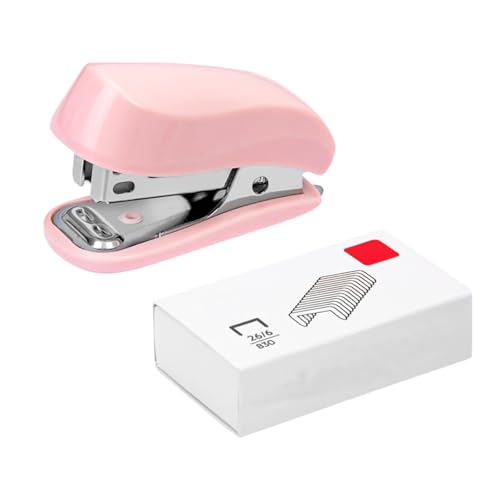 Locher Tacker Set, Tacker Büro, Bürohefter Enthalten Heftklammern, Kapazität 20 Blatt, Tragbares Kleines Heftgerät und Locher Set für Büros, Klassenzimmer, Arbeitszimmer von Generisch
