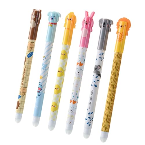 Löschbare Stifte, 6 Stück, blaue Tinte, 0,5 mm Reibungsstifte mit Radiergummi, Radiergummi, Schreibstifte für Kinder, Erwachsene, Schulbedarf, Schreibwaren Löschbare Stifte, 6 Stück, blaue Tinte, 0,5 mm Reibungsstifte mit Radiergummi, Radiergummi, Schreibstifte für Kinder, Erwachsene, Schulbedarf, Schreibwaren von Generisch