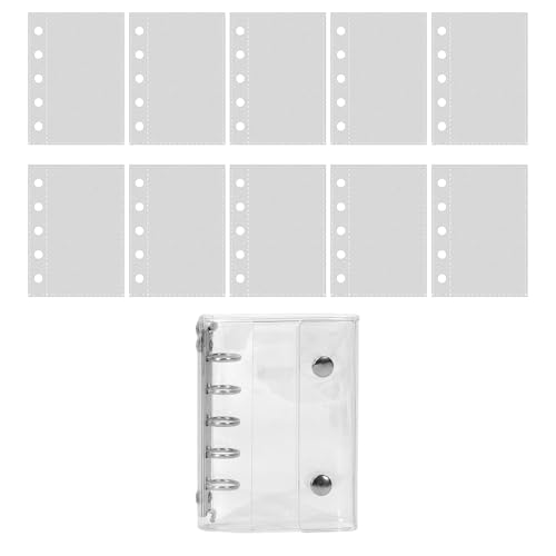 Lose Blätter Für Schule PVC Transparente Hülle 5-Ring,Loseblatteinlage für Ringordner mit 10 Seiten - Sammlung Für Basteln Flugreise Scrapbooking Geburtstag Lose Blätter Für Schule PVC Transparente Hülle 5-Ring,Loseblatteinlage für Ringordner mit 10 Seiten - Sammlung Für Basteln Flugreise Scrapbooking Geburtstag von Generisch