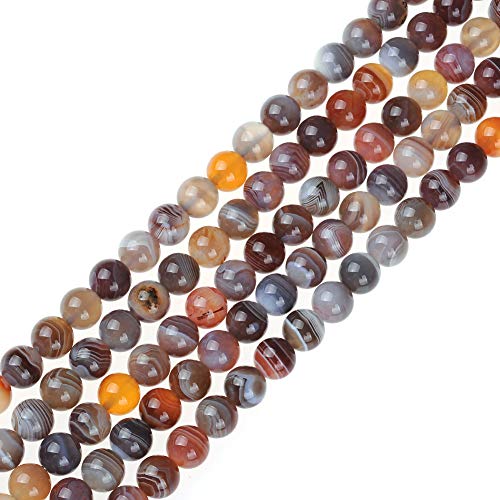 Lose Perlen aus natürlichem Achat, 8 mm, runde Steinperlen zur Herstellung von Armbändern, Schmuck, ca. 48 Stück Lose Perlen aus natürlichem Achat, 8 mm, runde Steinperlen zur Herstellung von Armbändern, Schmuck, ca. 48 Stück von Generisch