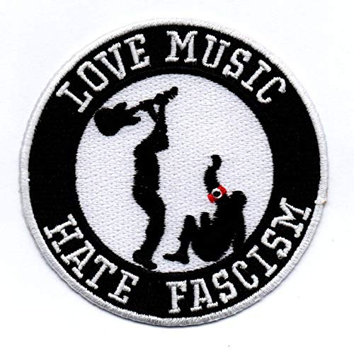 Love Music Hate Fascism Abzeichen- Aufnäher Patch von Generisch