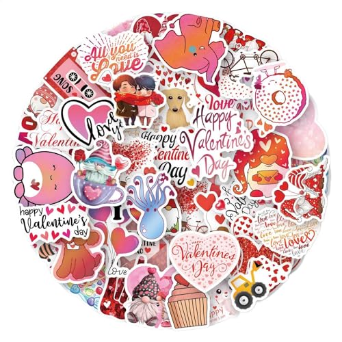 Love Stickers Niedliche Aufkleber – Valentinstags-Aufkleber für Scrapbooking, 50 x wasserdichte Aufkleber, Scrapbook-Aufkleber, Wasserflaschen-Aufkleber, Valentinstagsdekoration für Erwachsene, Love Stickers Niedliche Aufkleber – Valentinstags-Aufkleber für Scrapbooking, 50 x wasserdichte Aufkleber, Scrapbook-Aufkleber, Wasserflaschen-Aufkleber, Valentinstagsdekoration für Erwachsene, von Generisch