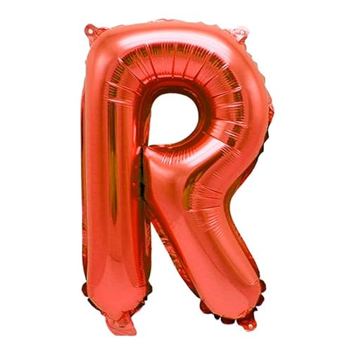 Luftballon Folienballon 40.6 cm Geburtstagsdeko Ballon Geburtstag Buchstaben Dekoration (40.6 cm roter Buchstabe R) von Generisch