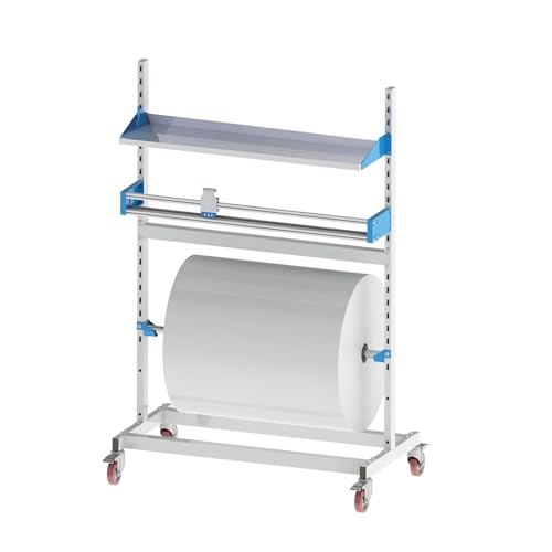 Luftpolsterfolienrollenspender mit Schneider, strapazierfähiges, bewegliches Aufbewahrungsregal zum Verpacken von Folien, Kraftpapier und Stretchfolien, inklusive Ablage für einfachen Zugriff und Luftpolsterfolienrollenspender mit Schneider, strapazierfähiges, bewegliches Aufbewahrungsregal zum Verpacken von Folien, Kraftpapier und Stretchfolien, inklusive Ablage für einfachen Zugriff und von Generisch