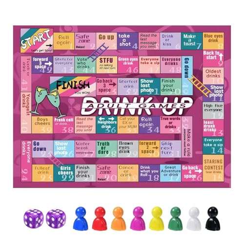 Lustige Trinkspiele, Ledermatten-Trinkspiel, Brettspiele für Erwachsene, interaktives, stabiles Material, verbessert die soziale Interaktion, einfach zu spielen, vielseitig zum Spielen, 37 x 28 cm Lustige Trinkspiele, Ledermatten-Trinkspiel, Brettspiele für Erwachsene, interaktives, stabiles Material, verbessert die soziale Interaktion, einfach zu spielen, vielseitig zum Spielen, 37 x 28 cm von Generisch