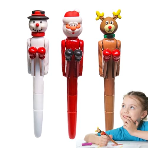 Lustiger Box-Stift – 3 x niedliche Weihnachts-Stifte, Grundschüler, Stressabbau-Kugelschreiber, Schreiben für Kinder, Fidget-Spaß-Stifte, kreatives Schreibwerkzeug Lustiger Box-Stift – 3 x niedliche Weihnachts-Stifte, Grundschüler, Stressabbau-Kugelschreiber, Schreiben für Kinder, Fidget-Spaß-Stifte, kreatives Schreibwerkzeug von Generisch
