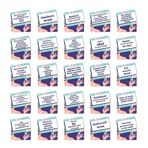 Lustiges Partyspiel für Erwachsene, Mädchen, Erwachsene, Geburtstag, Trinkkarten-Partyspiel | Trinkkarte 50 Stück - Trinkspiele fördern die Freundschaft. Spielkartendecks für Familie, Freunde und Koll Lustiges Partyspiel für Erwachsene, Mädchen, Erwachsene, Geburtstag, Trinkkarten-Partyspiel | Trinkkarte 50 Stück - Trinkspiele fördern die Freundschaft. Spielkartendecks für Familie, Freunde und Koll von Generisch