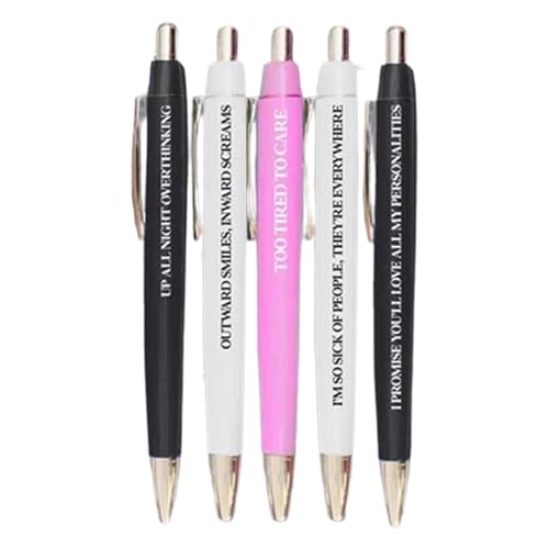 Lustiges Stifte-Set – Lustige Stifte sarkastischer Kugelschreiber, 5-teiliges Set für den täglichen Gebrauch, Tintenstift, Schreibwaren, Stifte für Frauen, sarkastische Stifte, Schreiben, Zeichnen Lustiges Stifte-Set – Lustige Stifte sarkastischer Kugelschreiber, 5-teiliges Set für den täglichen Gebrauch, Tintenstift, Schreibwaren, Stifte für Frauen, sarkastische Stifte, Schreiben, Zeichnen von Generisch