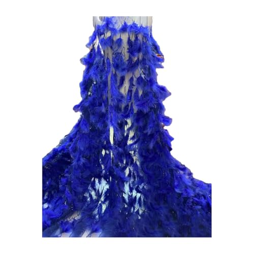 Luxuriöse 3D-Federspitze, glänzende Pailletten, Netzstoff, Spitze, Tüllstoff, Schweizer Brautschmuck, Hochzeit, Party, Nähmaterial Luxuriöse 3D-Federspitze, glänzende Pailletten, Netzstoff, Spitze, Tüllstoff, Schweizer Brautschmuck, Hochzeit, Party, Nähmaterial von Generisch