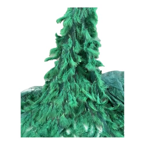 Luxuriöse 3D-Federspitze, glänzende Pailletten, Netzstoff, Spitze, Tüllstoff, Schweizer Brautschmuck, Hochzeit, Party, Nähmaterial Luxuriöse 3D-Federspitze, glänzende Pailletten, Netzstoff, Spitze, Tüllstoff, Schweizer Brautschmuck, Hochzeit, Party, Nähmaterial von Generisch