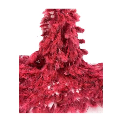 Luxuriöse 3D-Federspitze, glänzende Pailletten, Netzstoff, Spitze, Tüllstoff, Schweizer Brautschmuck, Hochzeit, Party, Nähmaterial Luxuriöse 3D-Federspitze, glänzende Pailletten, Netzstoff, Spitze, Tüllstoff, Schweizer Brautschmuck, Hochzeit, Party, Nähmaterial von Generisch