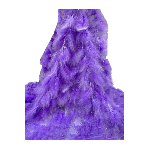 Luxuriöse 3D-Federspitze, glänzende Pailletten, Netzstoff, Spitze, Tüllstoff, Schweizer Brautschmuck, Hochzeit, Party, Nähmaterial Luxuriöse 3D-Federspitze, glänzende Pailletten, Netzstoff, Spitze, Tüllstoff, Schweizer Brautschmuck, Hochzeit, Party, Nähmaterial von Generisch