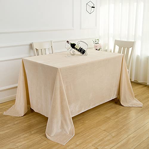 Luxuriöse Samt-Tischdecke, elegante Tischdecke aus Baumwolle, Polyester, für Esszimmer, Hochzeit, Bankett, Partys, Innen- und Außenbereich, Tischdekoration, helles Champagner, 200 x 100 cm Luxuriöse Samt-Tischdecke, elegante Tischdecke aus Baumwolle, Polyester, für Esszimmer, Hochzeit, Bankett, Partys, Innen- und Außenbereich, Tischdekoration, helles Champagner, 200 x 100 cm von Generisch