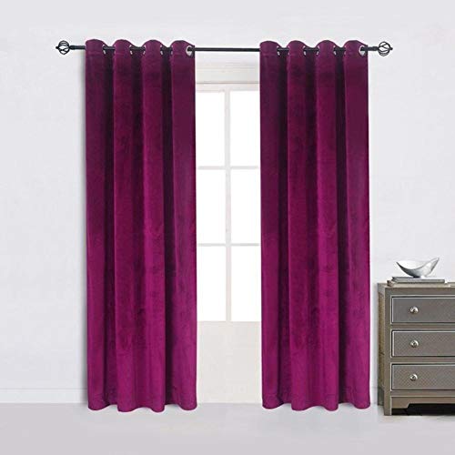Luxuriöse Verdunkelungsvorhänge aus Samt für Schlafzimmer und Wohnzimmer, individuelle Größe, Fensterbehandlungen, Fuchsia, 150 x 250 cm, stilvolle Vorhänge mit Ösen Luxuriöse Verdunkelungsvorhänge aus Samt für Schlafzimmer und Wohnzimmer, individuelle Größe, Fensterbehandlungen, Fuchsia, 150 x 250 cm, stilvolle Vorhänge mit Ösen von Generisch