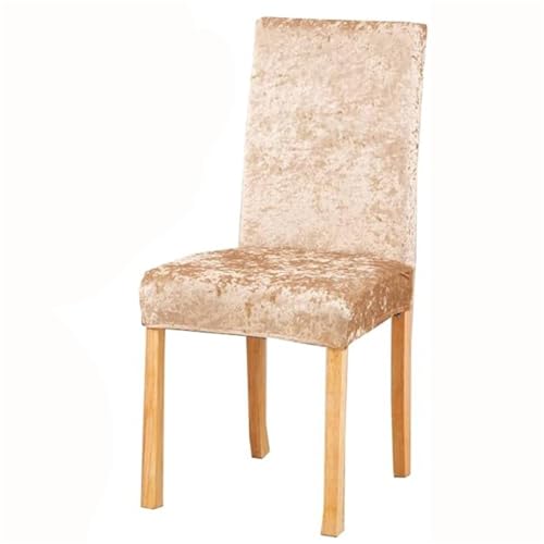 Luxuriöse Stretch-Schonbezüge aus Pannesamt, 6 Stück, universelle Schonbezüge für Zuhause und Hotel, eleganter Champagnerschutz für Parsons und Küchenhocker Luxuriöse Stretch-Schonbezüge aus Pannesamt, 6 Stück, universelle Schonbezüge für Zuhause und Hotel, eleganter Champagnerschutz für Parsons und Küchenhocker von Generisch