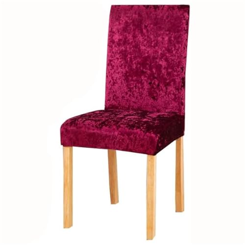 Luxuriöse Stretch-Stuhlhussen aus Pannesamt, 6 Stück, universelle Esszimmer-Schonbezüge für Stühle und Hocker, eleganter Möbelschutz für Zuhause und Hotel Luxuriöse Stretch-Stuhlhussen aus Pannesamt, 6 Stück, universelle Esszimmer-Schonbezüge für Stühle und Hocker, eleganter Möbelschutz für Zuhause und Hotel von Generisch