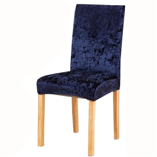 Luxuriöse Stretch-Stuhlhussen aus Pannesamt, universelle Esszimmer-Schonbezüge für Parsons-Stühle, Küche und Hotel, 4 Stück, Marineblau Luxuriöse Stretch-Stuhlhussen aus Pannesamt, universelle Esszimmer-Schonbezüge für Parsons-Stühle, Küche und Hotel, 4 Stück, Marineblau von Generisch