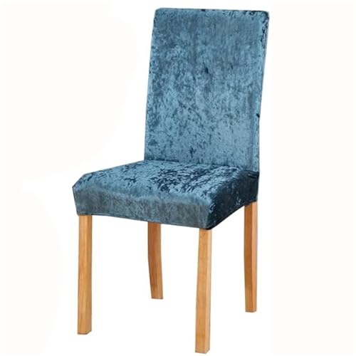 Luxuriöse Stretch-Stuhlhussen aus Pannesamt für Esszimmer, 6 Stück, Universal-Schonbezüge für Stühle, langlebige Sitzschoner für Zuhause und Hotel, Blau Luxuriöse Stretch-Stuhlhussen aus Pannesamt für Esszimmer, 6 Stück, Universal-Schonbezüge für Stühle, langlebige Sitzschoner für Zuhause und Hotel, Blau von Generisch