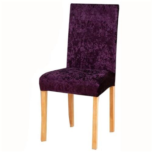 Luxuriöse Stuhlhussen aus Pannesamt, dehnbar, für Esszimmerstühle, 6 Stück, universelle Schonbezüge für Zuhause, Küche, Hotel und Parsons-Stühle, Schutz für elegante Dekoration von Generisch