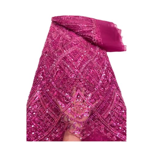 Luxuriöser afrikanischer Perlen-Mesh-Spitzenstoff mit Perlen und Pailletten, französischer Tüll, Spitzenstoff, nigerianisches Hochzeitskleid Luxuriöser afrikanischer Perlen-Mesh-Spitzenstoff mit Perlen und Pailletten, französischer Tüll, Spitzenstoff, nigerianisches Hochzeitskleid von Generisch