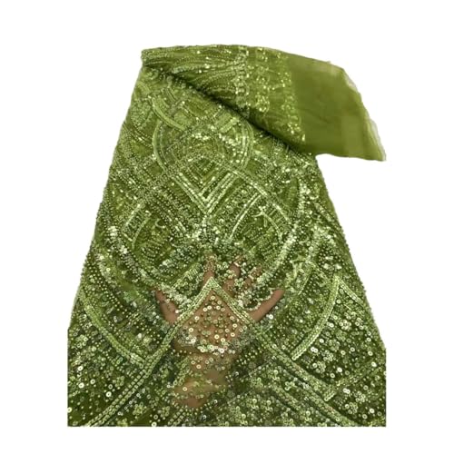 Luxuriöser afrikanischer Perlen-Mesh-Spitzenstoff mit Perlen und Pailletten, französischer Tüll, Spitzenstoff, nigerianisches Hochzeitskleid Luxuriöser afrikanischer Perlen-Mesh-Spitzenstoff mit Perlen und Pailletten, französischer Tüll, Spitzenstoff, nigerianisches Hochzeitskleid von Generisch