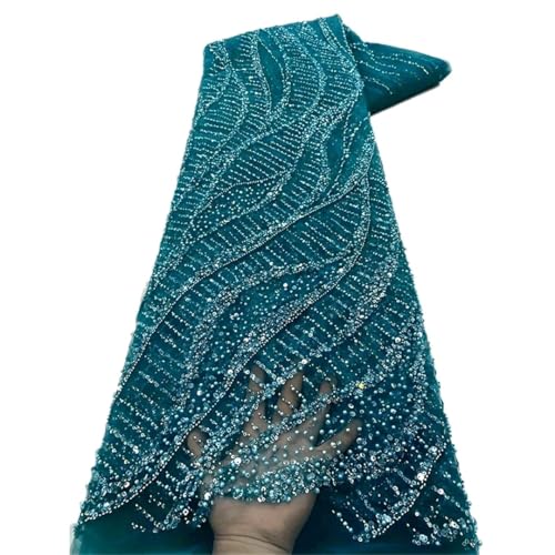 Luxuriöser handgefertigter Spitzenstoff für Damen mit Pailletten für Hochzeitskleider und Brautkleider Luxuriöser handgefertigter Spitzenstoff für Damen mit Pailletten für Hochzeitskleider und Brautkleider von Generisch